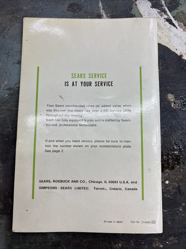 Sears Kenmore Model 1310 Zig Zag Sewing Machine Manual Book S29421 - Picture 2 of 4