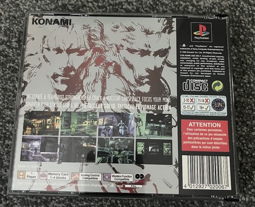 Metal Gear Solid Sony PlayStation 1 1999 Complete with Demo and Manual PS1 VGC - Picture 6 of 14