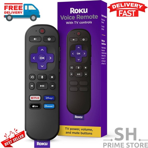 Roku Voice Remote-Compatible with All Roku TV, Models (Channel Shortcuts Vary) - Picture 1 of 8