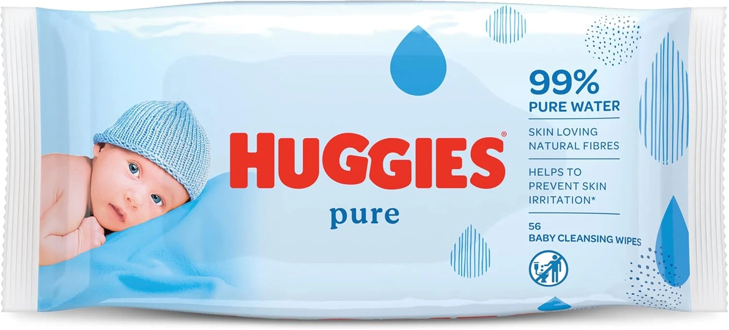 Huggies Pure Baby Wipes - 56 Count case pack 10