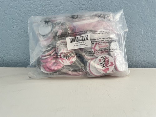 Brustkrebs Bewusstsein 48 Stück verschiedene Stil Buttons Pins Armband Armband - Bild 1 von 4