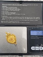 22k Gold Pendant From Dubai. Marked As Shown In Pic. Check My Other Items.