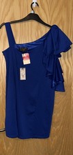 ROCK-A-BYE ROSIE MATERNITY DRESS SIZES 16 NAVY RUFFLE SLEEVE. NEW