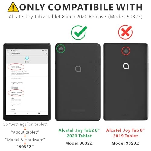 Case for for Alcatel Joy Tab 2 Tablet 8-inch 2020 Release Navy Blue/Green - Picture 4 of 7