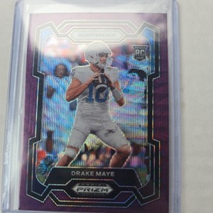Drake Maye- 2024 Panini Prizm Draft Picks- Purple Wave Prizm #103 Patriots/ UNC
