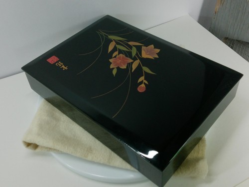 Aizu Lackgeschirr japanische asiatische Blumen Buchstaben Schmuckschatulle Yoshihiko Kobayashi - Bild 8 von 22