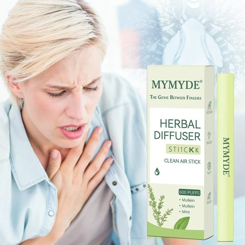 Difusor de hierbas MYMYDE Stick 600 inhalaciones - gordolobo, menta, limpiador pulmonar tomillo Foto 4 de 4