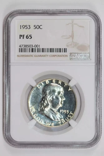1953 PROOF FRANKLIN HALF DOLLAR NGC PR65