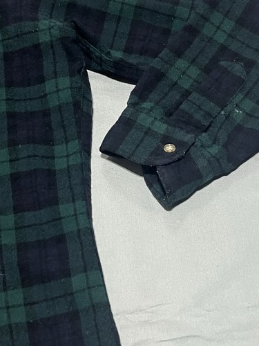 Pendleton Shirt Mens Large Green Lodge Blackwatch Tartan Plaid Wool Adult L - Picture 5 of 11