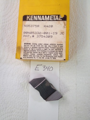 USED 1" SHANK KENNAMETAL TOOL HOLDER NSR. W/ 2 NG5375R TOP NOTCH INSERTS. (e340) - Picture 2 of 8