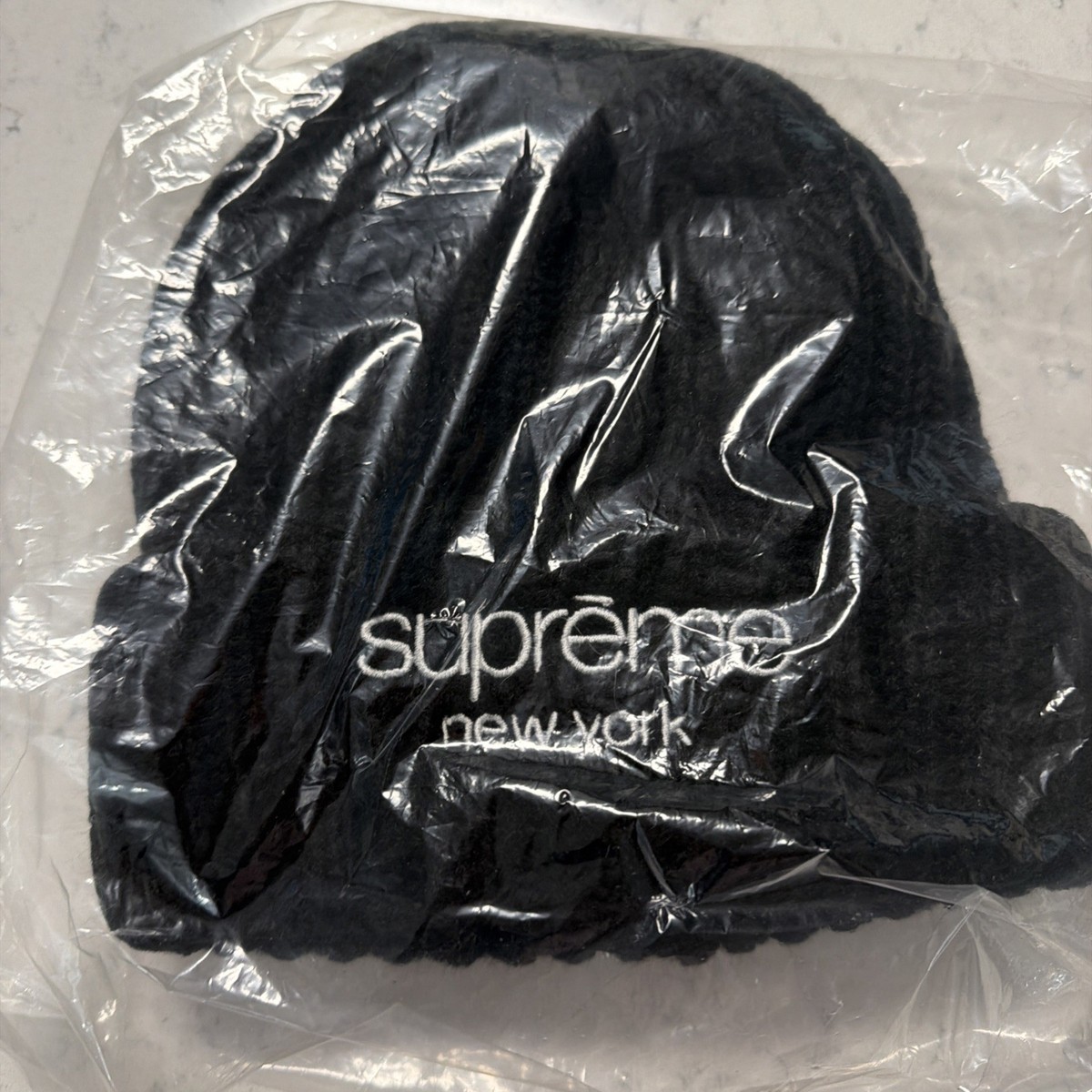 Supreme Classic Logo Chunky Ribbed Beanie Black FW25 | eBay