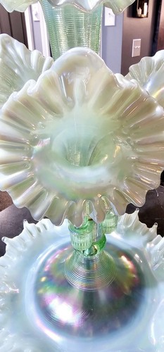 Beautiful Fenton Carnival Glass Epergne Signed Frank M. Fenton Limited Edition - Picture 4 of 10