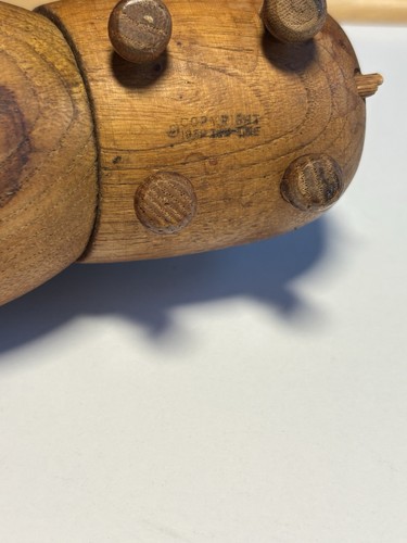 Zoo Line Vintage 1959 Japan Teak Wood Hippopotamus MCM Ring Desk Trinket Box - Bild 5 von 13