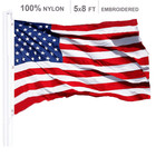 New ListingAmerican Flag Nylon Embroidered 5x8 Ft