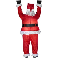 Gemmy Airblown Inflatable Santa Gutter Hang, Indoor Outdoor Holiday Decor 6.5 ft