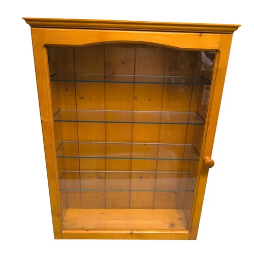 Großer Kuriositätenschrank Regal aus Holz im Vintage Stil 64 cm x 46 cm x 13,5 cm