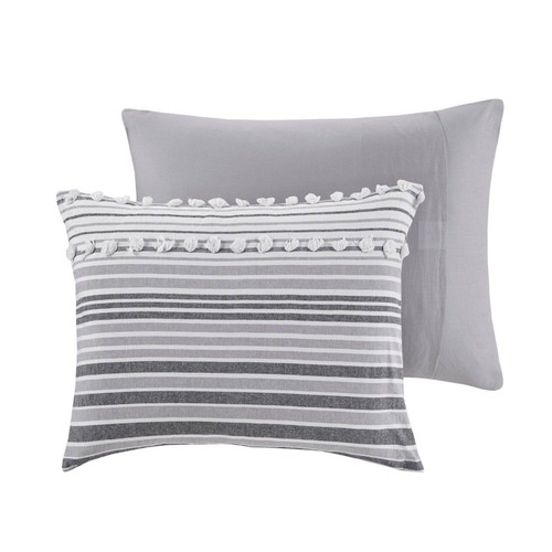 Urban Habitat Corey Full/Queen 5pc Duvet Cover Set Gray: Hypoallergenic, - Picture 9 of 12