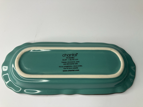 Chantal Butter Dish with Cover Stoneware Ceramic Dark Cyan Green - Picture 4 of 10
