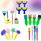 3 Pieces Schwamm Pinsel Malerei Set Kinderspielwerkzeuge Malerbedarf