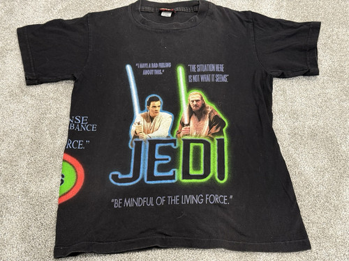 Star Wars Episode 1 Vintage Kids Tee T Shirt Kids Large Rare Jedi Sith