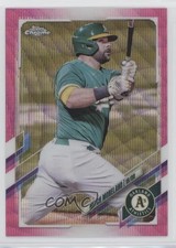 2021 Topps Chrome Update Target Pink Wave Refractor Mitch Moreland #USC4 ut4