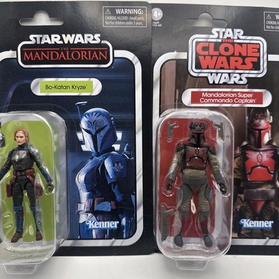 Star Wars Vintage Collection Mandalorian Super Commando Captain Figure Lot Bo Ka