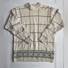 Liz Claiborne Collection Vintage Wool Blend Oversized Mock Neck Sweater Size M