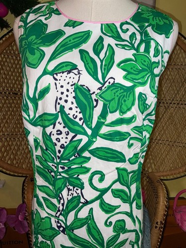 Lilly Pulitzer NWT Mila Stretch Shift Fiddleleaf Green Lil Escape Plan Size 16 - Picture 18 of 22