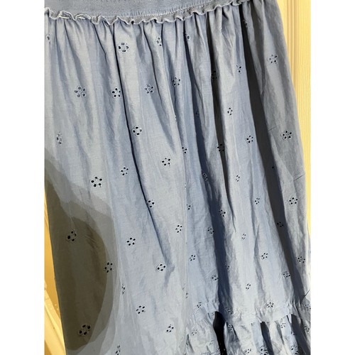 Betsy Johnson blue smocked milkmaid cottagecore sleeveless maxi dress medium - Picture 9 of 9