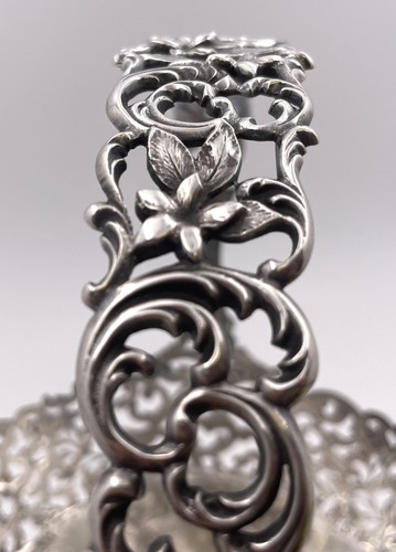 R Williams Sterling Silver Vase/ Bridal Basket in Art Nouveau Style Early 20th C - Picture 6 of 12