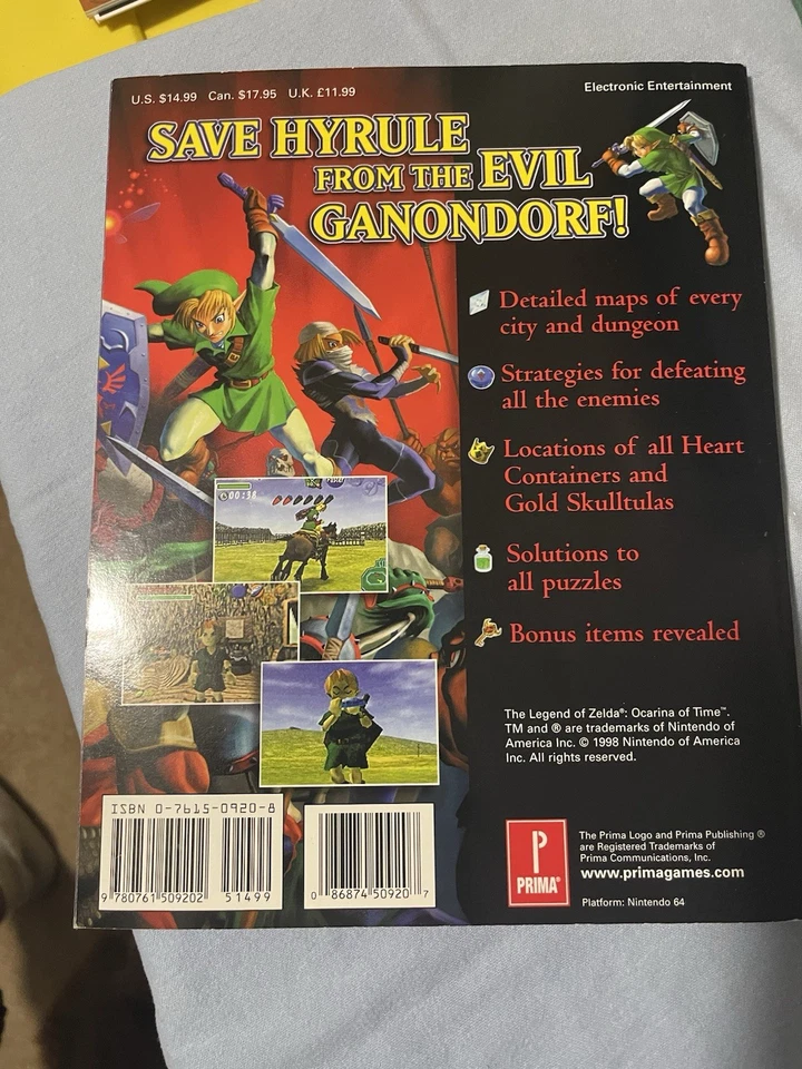 Vintage 1998 Prima’s Official Strategy Guide“The Legend Of Zelda Ocarina Of Time - Image 2 of 4