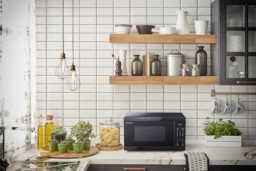 Sharp MS02E Solo-Mikrowelle 800 Watt 11 Leistungsstufen Microwave 20 Liter - Bild 2 von 6