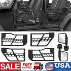 Tube Half Tubular Doors With Side View Mirror for 18-24 Jeep Wrangler JL 4 Door