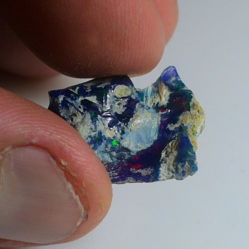 Ópalo azul liso áspero 7,55 quilates ópalo Welo etíope natural crudo, grado joyería - Imagen 2 de 7