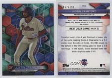 2023 Bowman's Best Top Prospects Aqua Lava Refractor /199 Justin Crawford #TP-25