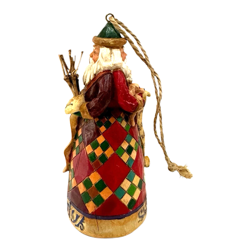 Jim Shore Heartwood Creek 2-seitiger Weihnachtsmann "Er weiß" frech/schön Ornament 4,5 Zoll - Bild 5 von 7