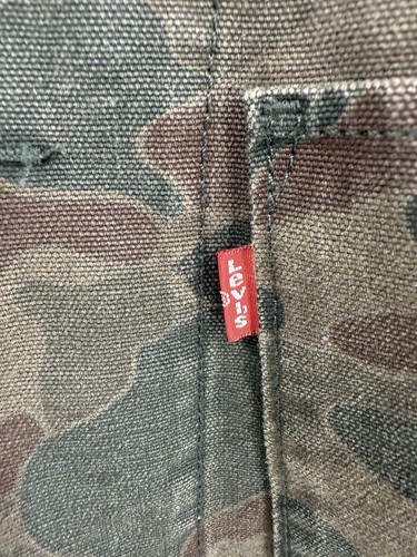 Levi's Men’s Chore Army Jacket Coat Frogskin Camo Denim Size Large Button Front - Picture 4 of 7