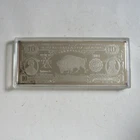 1 Troy Oz .999 Fine Silver Bar 2001 $10 Ten Dollar Bison Buffalo Plastic Case