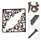 2pcs Triangle Support Frame Iron Shelves Support Wall Rack (Golden)