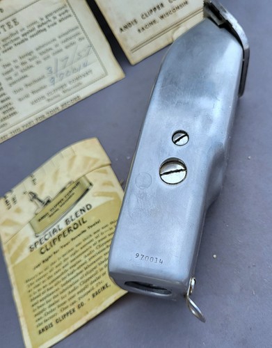 Vintage ANDIS MODEL M - Tagliabarbiere a 2 velocità - con orig. Scatola e documenti 1957 - Foto 3 di 8