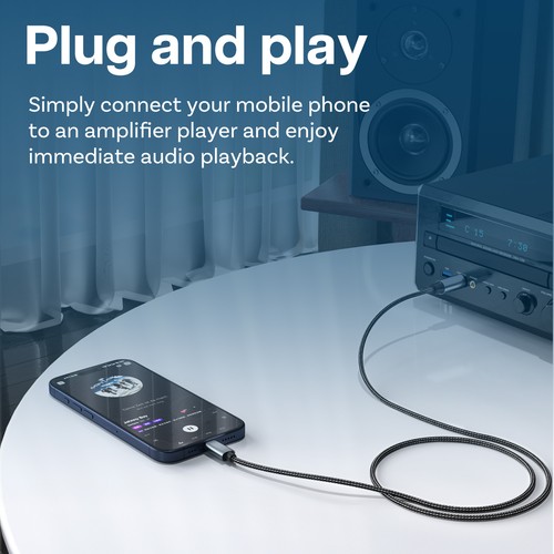 USB C to 6.35mm 1/4" TRS Auxiliary Male Cable, Audio Adapter Jack Stereo Cable - Picture 3 of 5