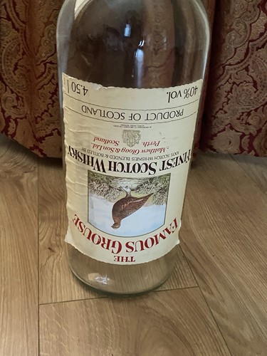 VINTAGE LARGE FAMOUS GROUSE WHISKEY BOTTLE - 4.5L - EMPTY - Picture 2 of 2