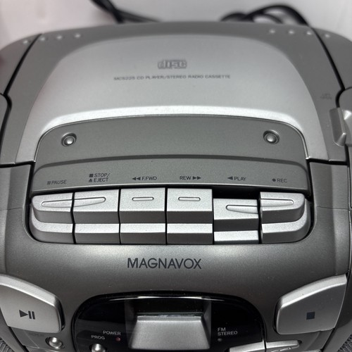Magnavox MCS225 Cassette Deck Reproductor de CD Reproductor Estéreo Radio Boombox Funciona - Imagen 3 de 8