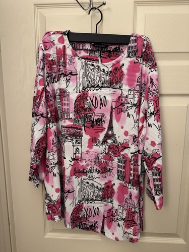 Neu Erin London Damen Langarmshirt Grafik XL