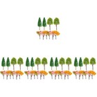 50 PCs Miniatur Street Trees Models Miniaturlandschaftslandschaftsbäume