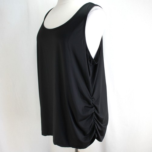 Camiseta sin mangas Torrid Active para mujer talla 4 4X negra lisa laterales acanalados sin mangas - Imagen 3 de 7