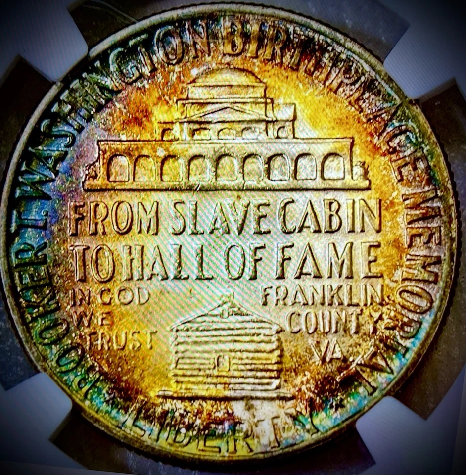 1951 BOOKER T WASHINGTON COMMEMORATIVE HALF DOLLAR NGC MS64 - Image 2 of 2