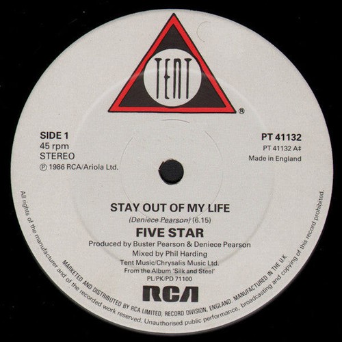 Five Star - Stay Out Of My Life - Used Vinyl Record 12 - J12198z - Bild 3 von 5