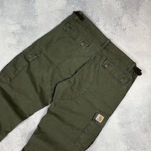 Pantaloni Cargo Carhartt WIP Aviation da Uomo Taglia 32x32 Verde Ripstop Y2K ... - Foto 2 di 18
