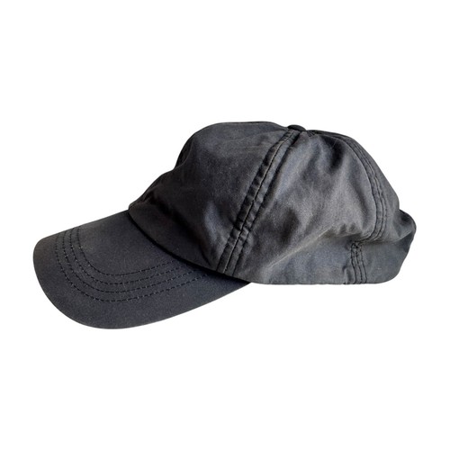 Barbour Men’s Wax Sports Cap – Navy Blue | 100% Waxed Cotton | Water-Resistant - Picture 5 of 24